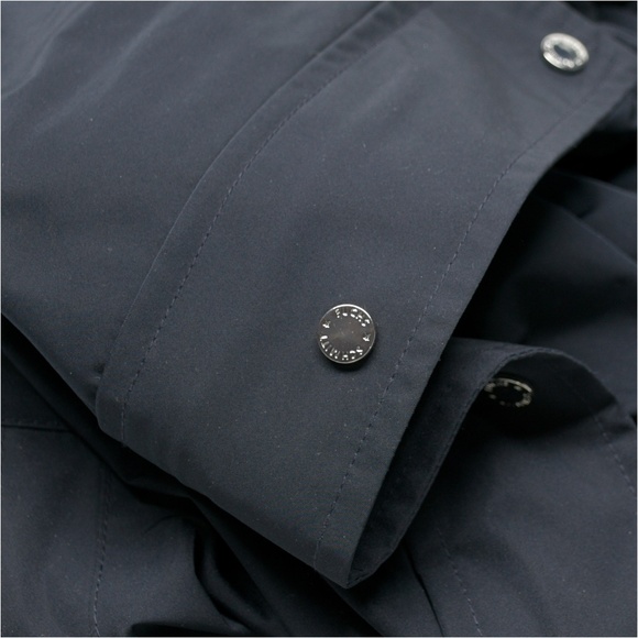 FUCHS SCHMITT Navy Zipper Trench Coat Outdoor Jacket Size UK 16 - Picture 7 of 13